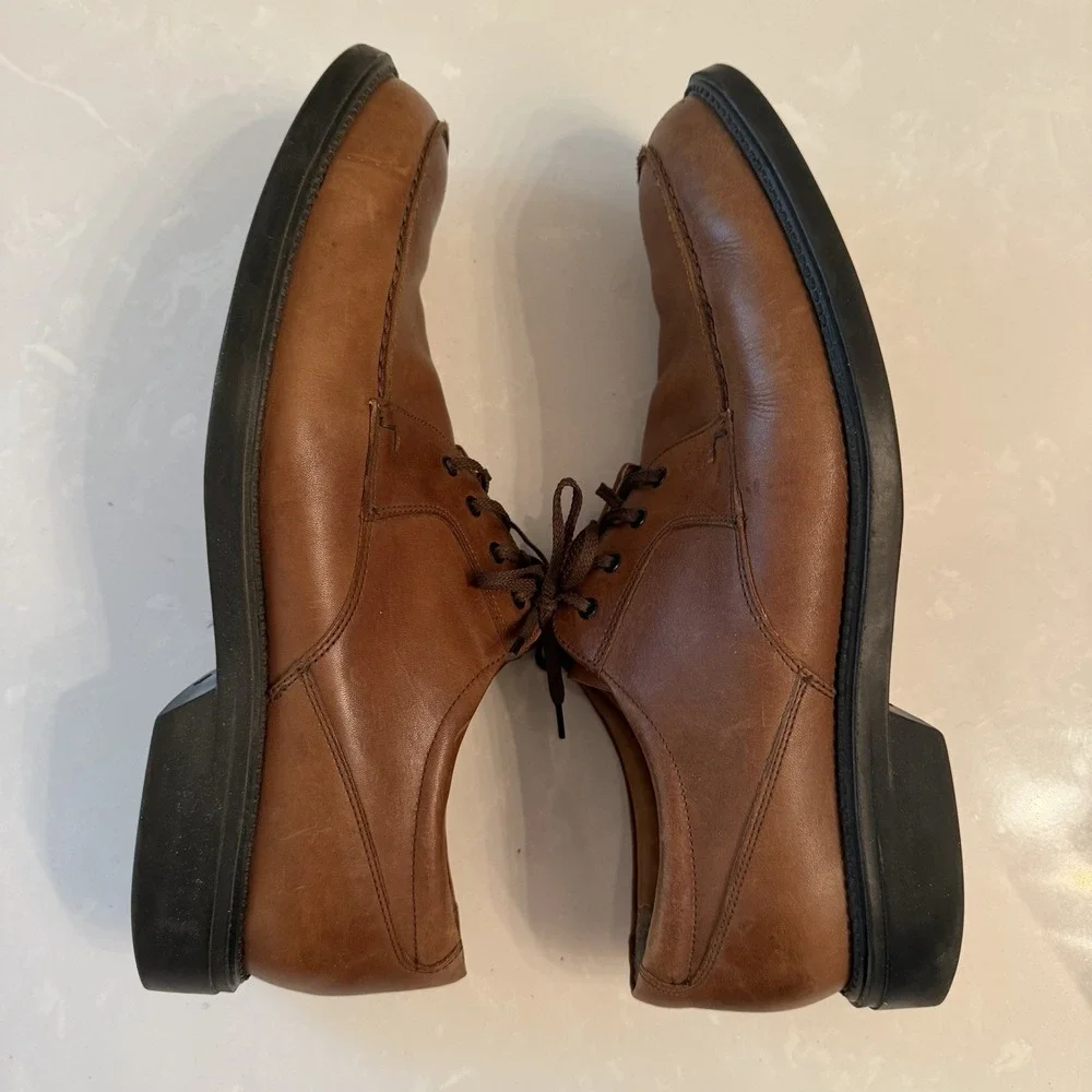 Johnston & Murphy Brown Leather Oxford Shoes Men Size US 13M